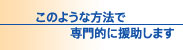 このような方法で専門的に援助します